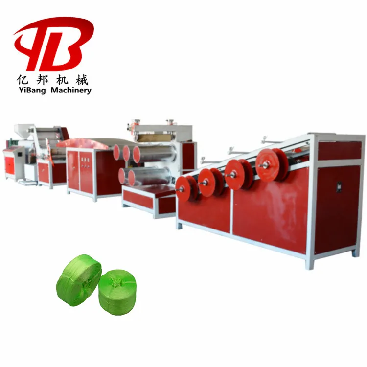 Greenhouse tomato baler twine PP Polypropylene tear film production line with high capacity coconut fiber rope making machine