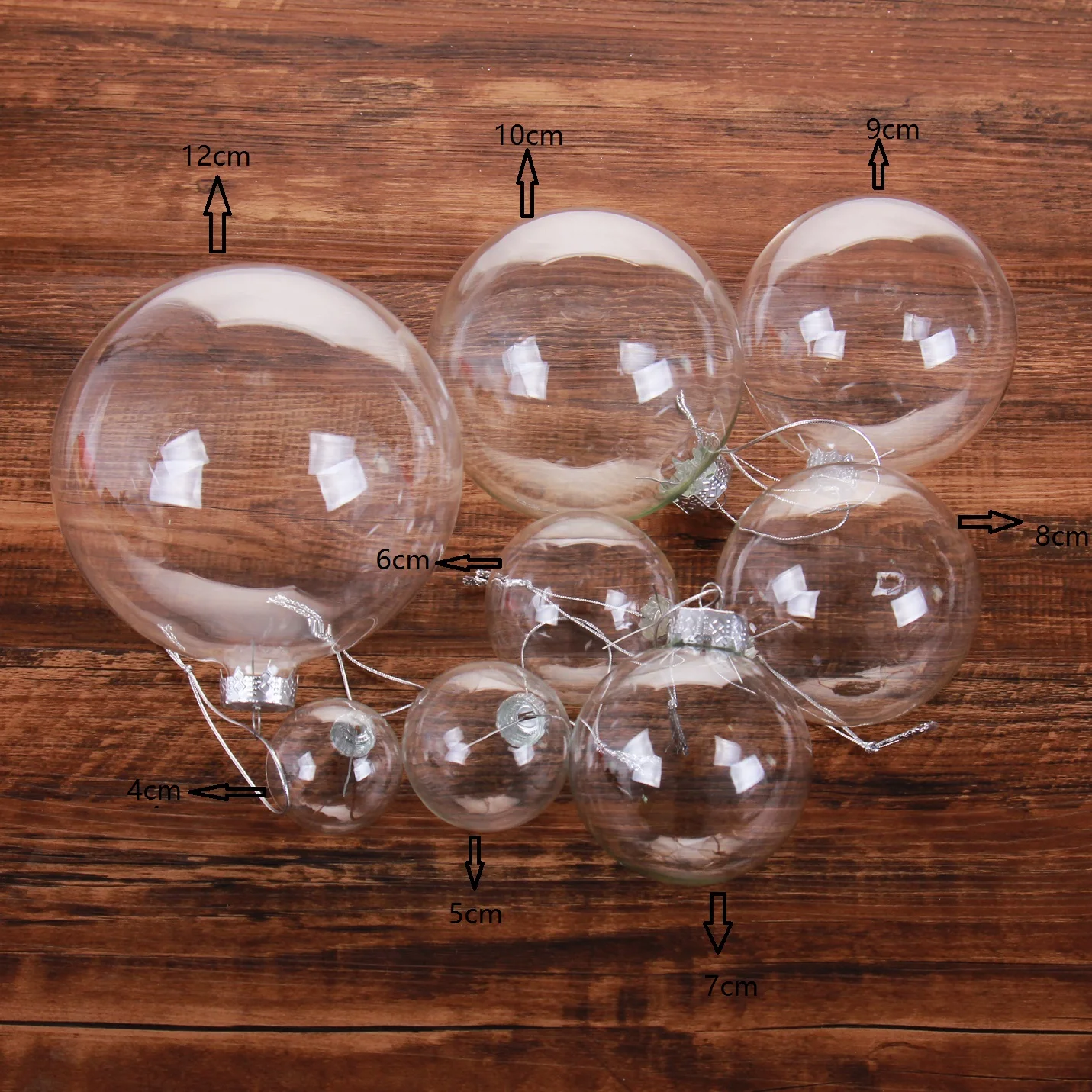100 wholesale clear glass christmas ball ornaments