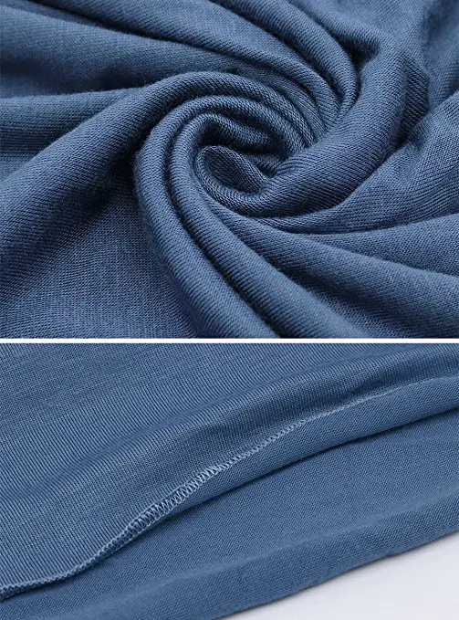 Denim Blue Maternity off Shoulder Long Sleeve Chiffon Gown Split Front Maxi Pregnancy Photography Dress for Photoshoot