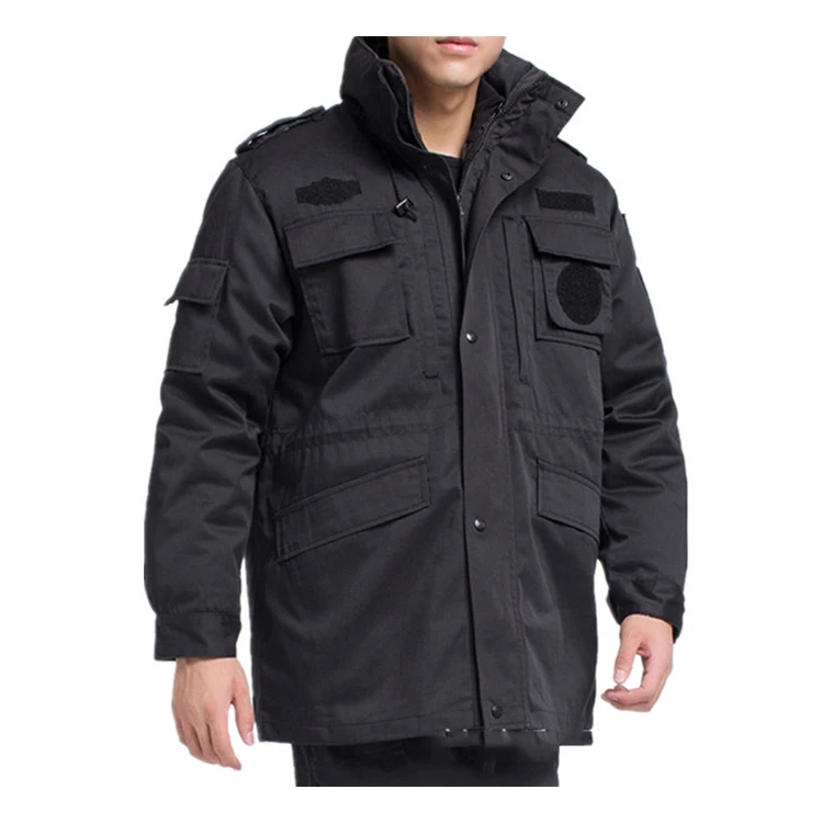 
Custom Design Winter Black Military Security Guard Clothing Army Uniform Supplies 