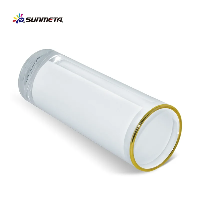 Sunmeta blank sublimation golden rim small wine glass mug 3D-XJB2