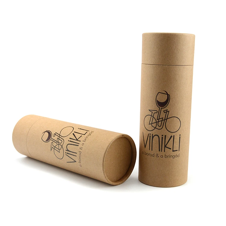 Delicate kraft paper boxes recycled round kraft paper tube for cosmetic