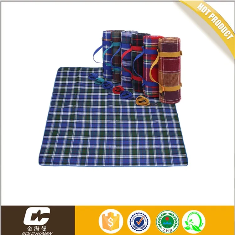 100 Polyester Promotion Microfiber Round Picnic Travel Blanket