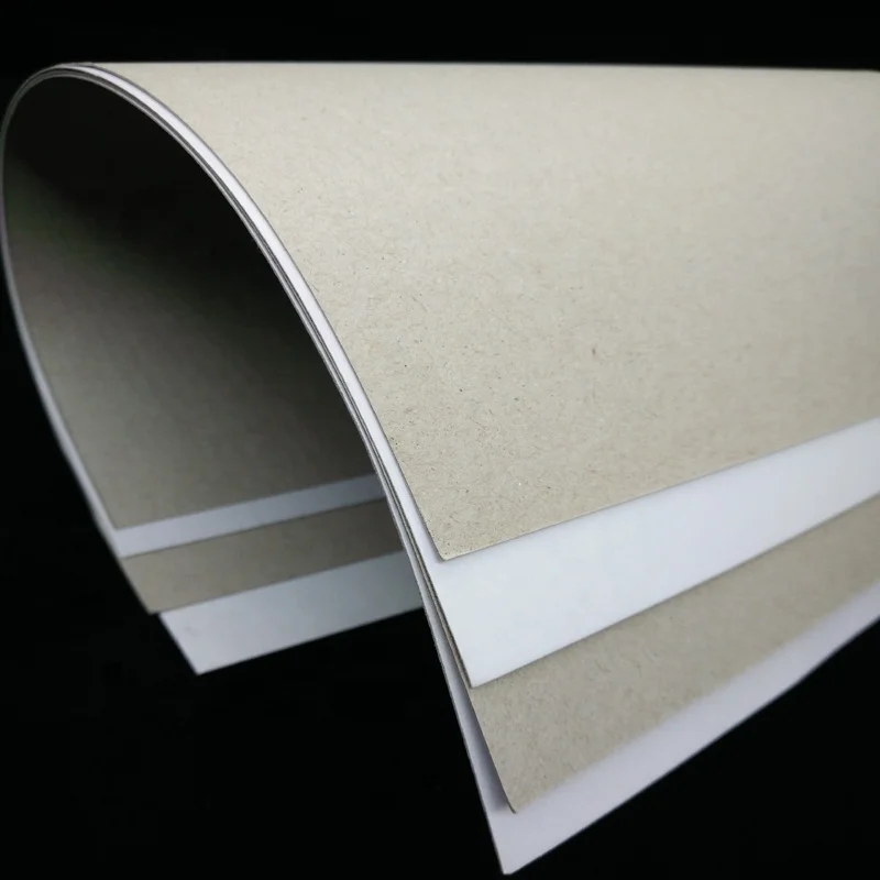 0.28mm-0.58mm paperboard duplex board with grey back cardboard thickness