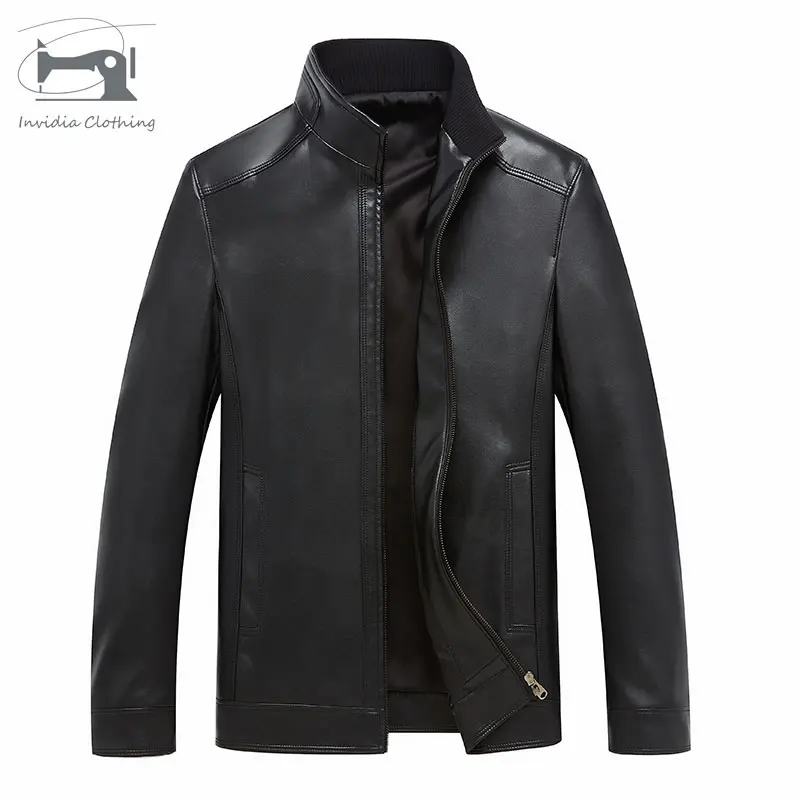 
Mens Clothing Jacket Baseball Collar Zip Opening Faux Leather Jacket India 