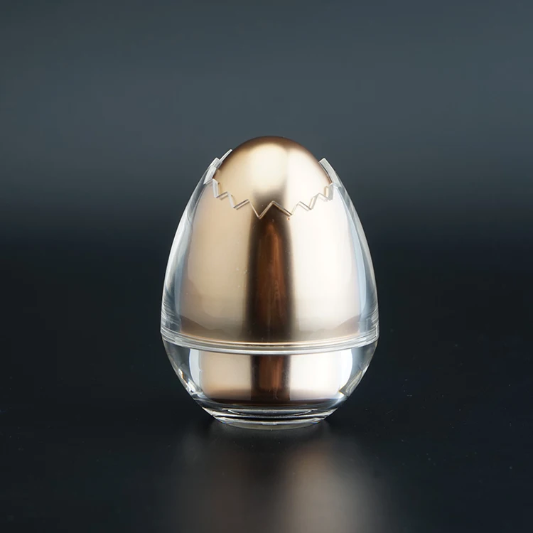 Customizable  acrylic egg shape skin care cream jar