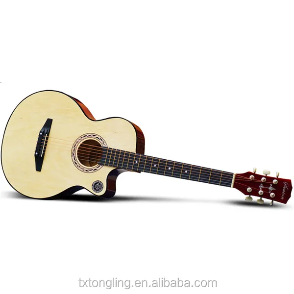 (TL-0027)38 Size Ripple Pattern Colour basswood acoustic folk guitar, chinese guitar