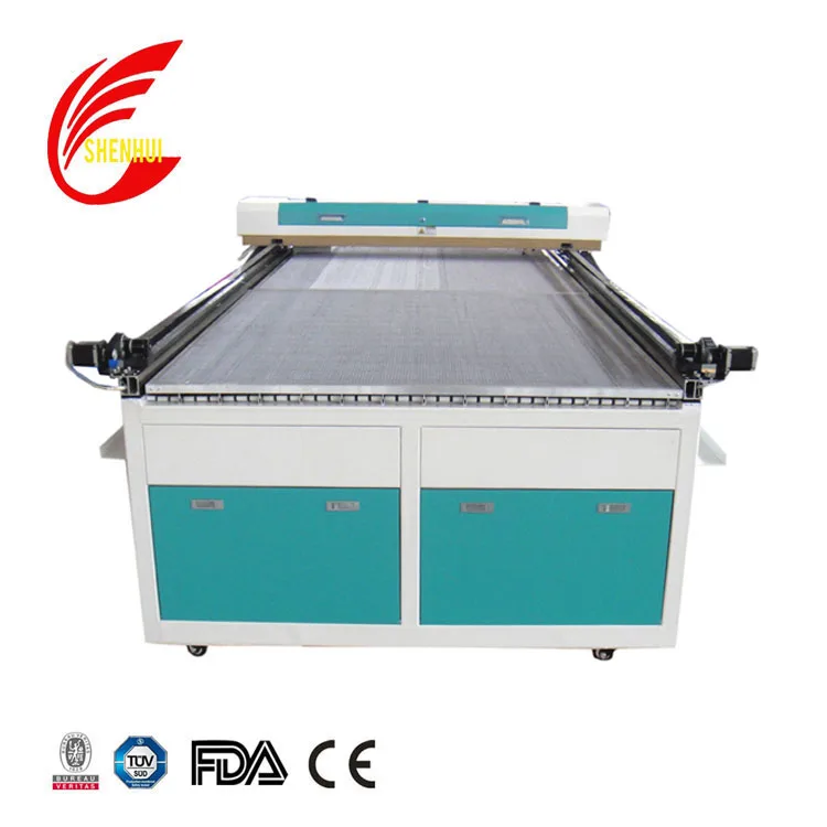 SH-2513 double heads auto feeding 100w 130w co2 laser leather cutting machine for shoes making