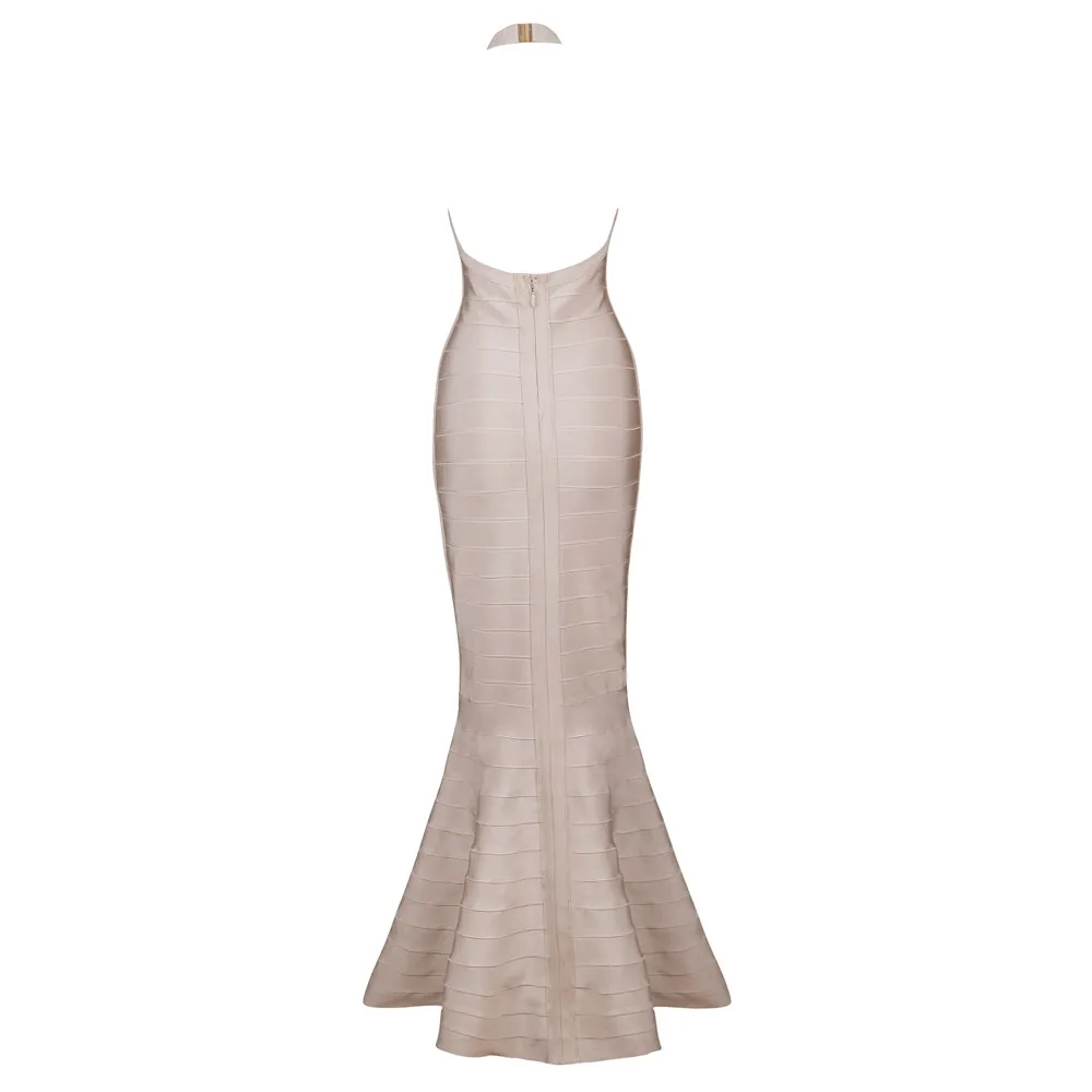 Элегантное облегающее свадебное Бандажное платье с открытой спиной и юбкой-годе