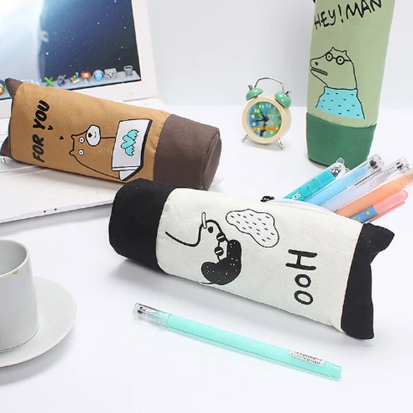 Idol stationery facial cleanser shaped silica gel pen bag pencil case The large capacity stationery bags