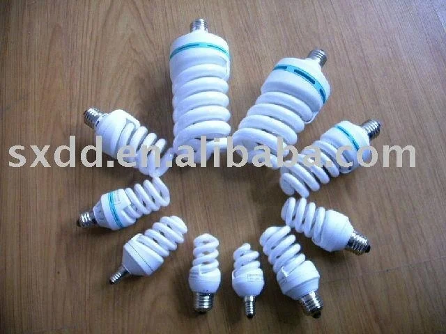 China  supplier product hot sale full spiral AC110/220V PBT 18W 25W 30W energy saving lamp CFL E27 B22 8000HRS