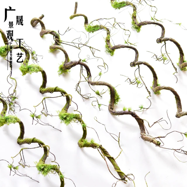 120cm Artificial plastic moss Vine  Hanging Plants Dry Branch for Scene Layout Occasion