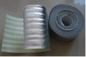 Machine for joining film with foamed PE web