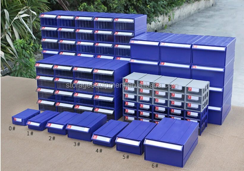 clear plastic parts box & Stackable plastic drawer for warehouse parts storage