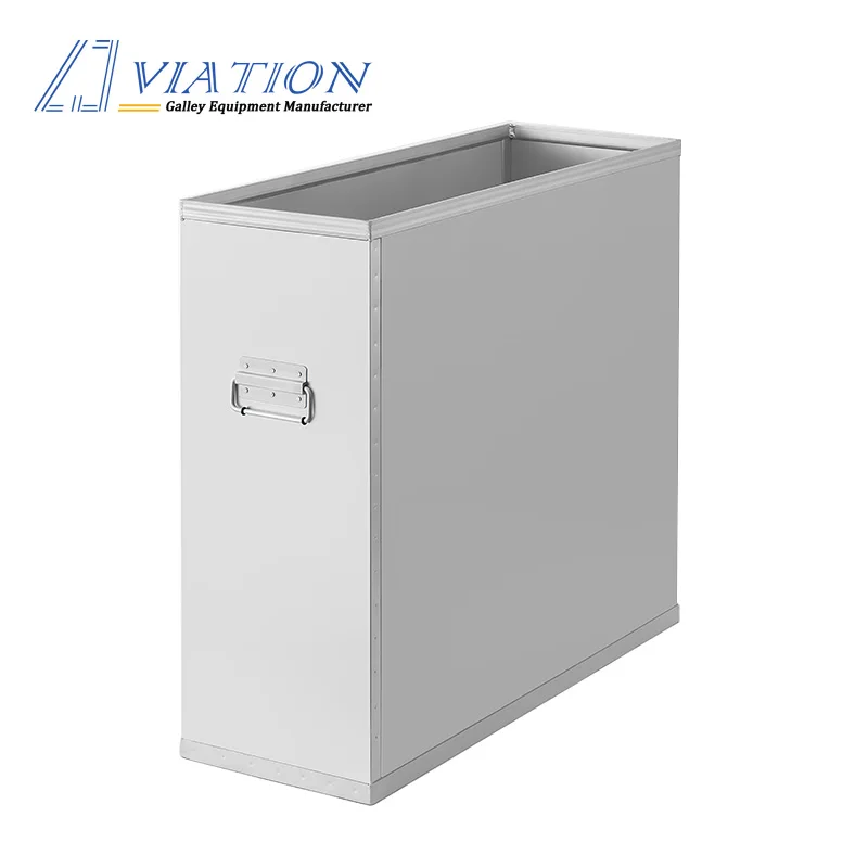 aircraft waste trolley flight meal cart airline galley beverage