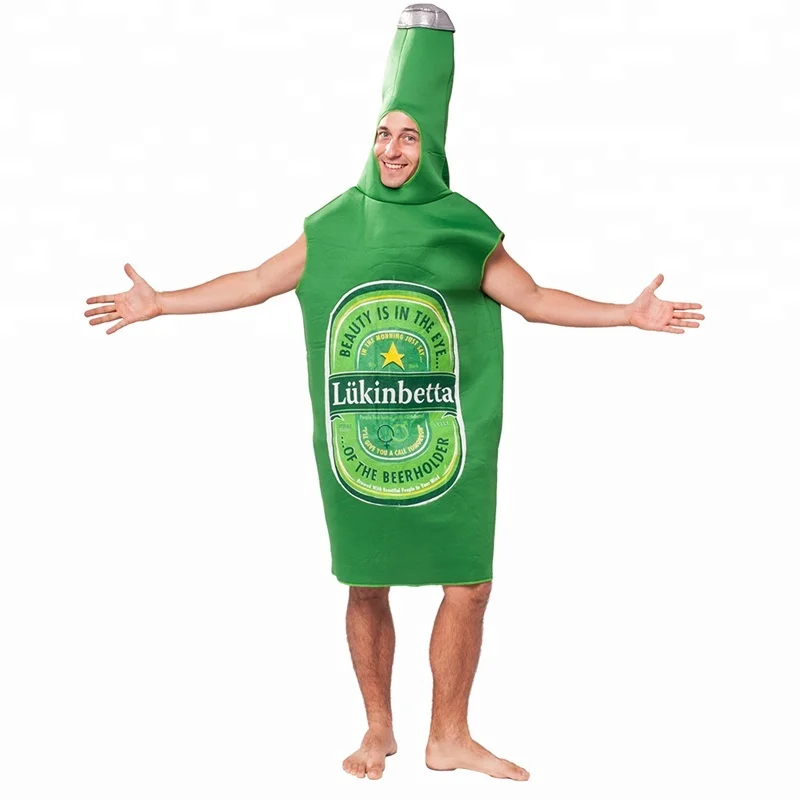 Карнавальная вечеринка для взрослых мужчин забавная пивная бутылка талисман костюм для мужчин маскарадный костюм