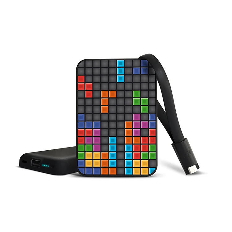 Portable LED Light Power Bank Box Polymer Lithium Battery Charger 5V2.1A Powerbank Case Tomos For all smart phone