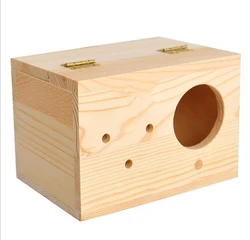 Custom Chinese Garden Exquisite Wooden Bird House Cage Parrot Breeding Box Nest
