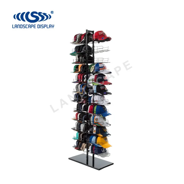 Custom made metal fitted hat rack / wire baseball cap display rack / metal wire fedora hat rack