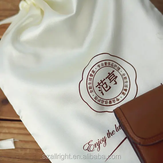 Custom satin drawstring lingerie bag