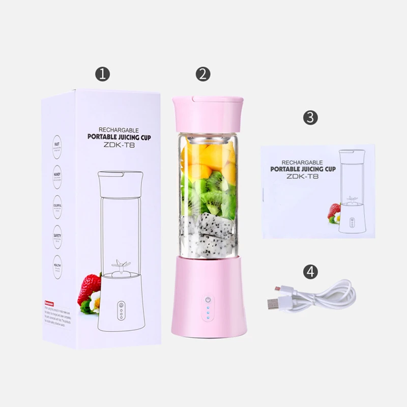 Small Blender High Speed Electric Rechargeable Portable Juicer