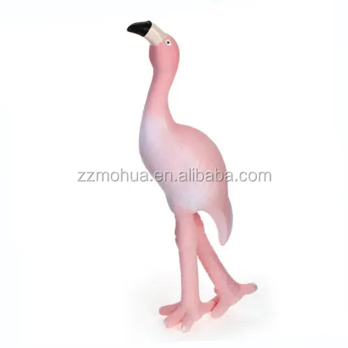 pet products eco friendly squeaky rubber latex chew dog toy flamingo interactive pet toys