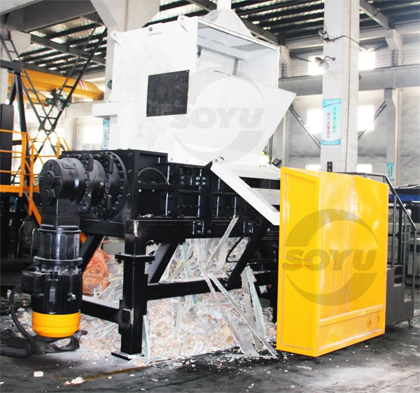 Double Shaft Shredder For Metal/Tire/Barrel/Glass/Waste