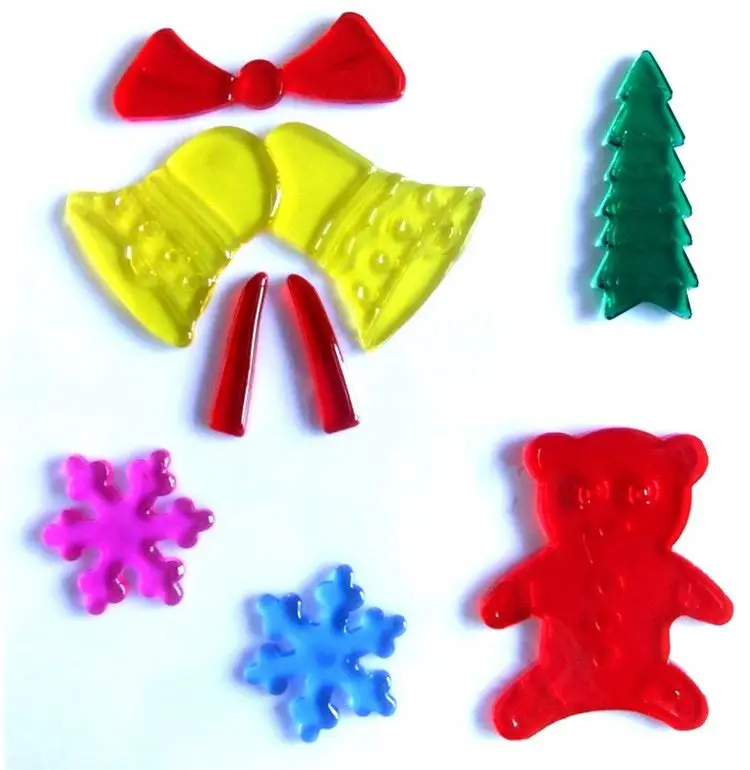 Window Decor Funny Gel Christmas Tree Jelly Sticker For Xmas Window Decoration