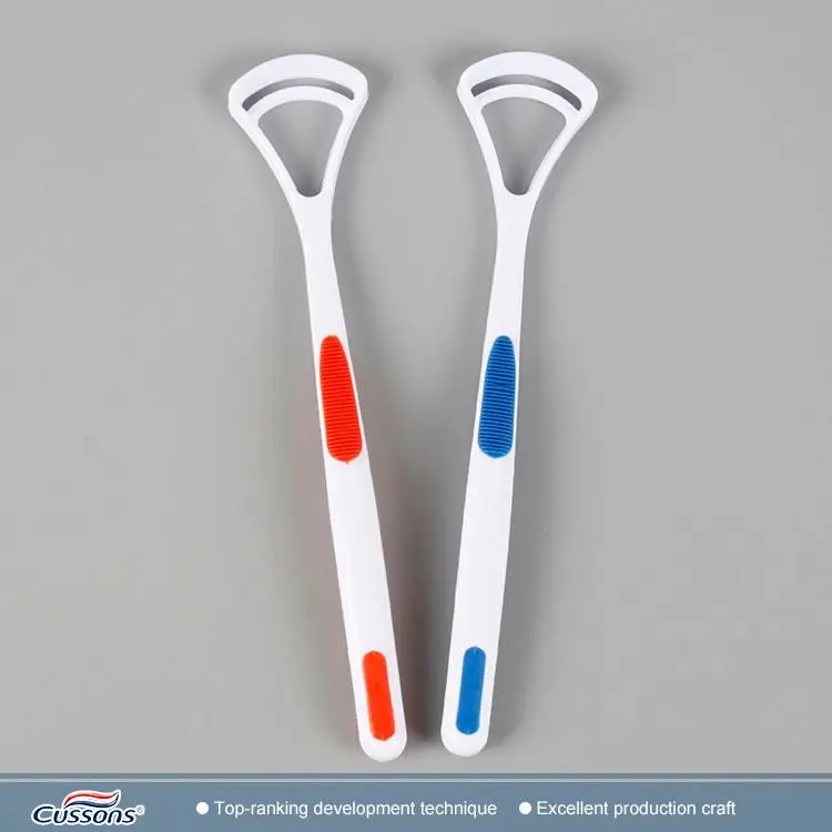Promotional new style soft rubber handle PP tongue brush