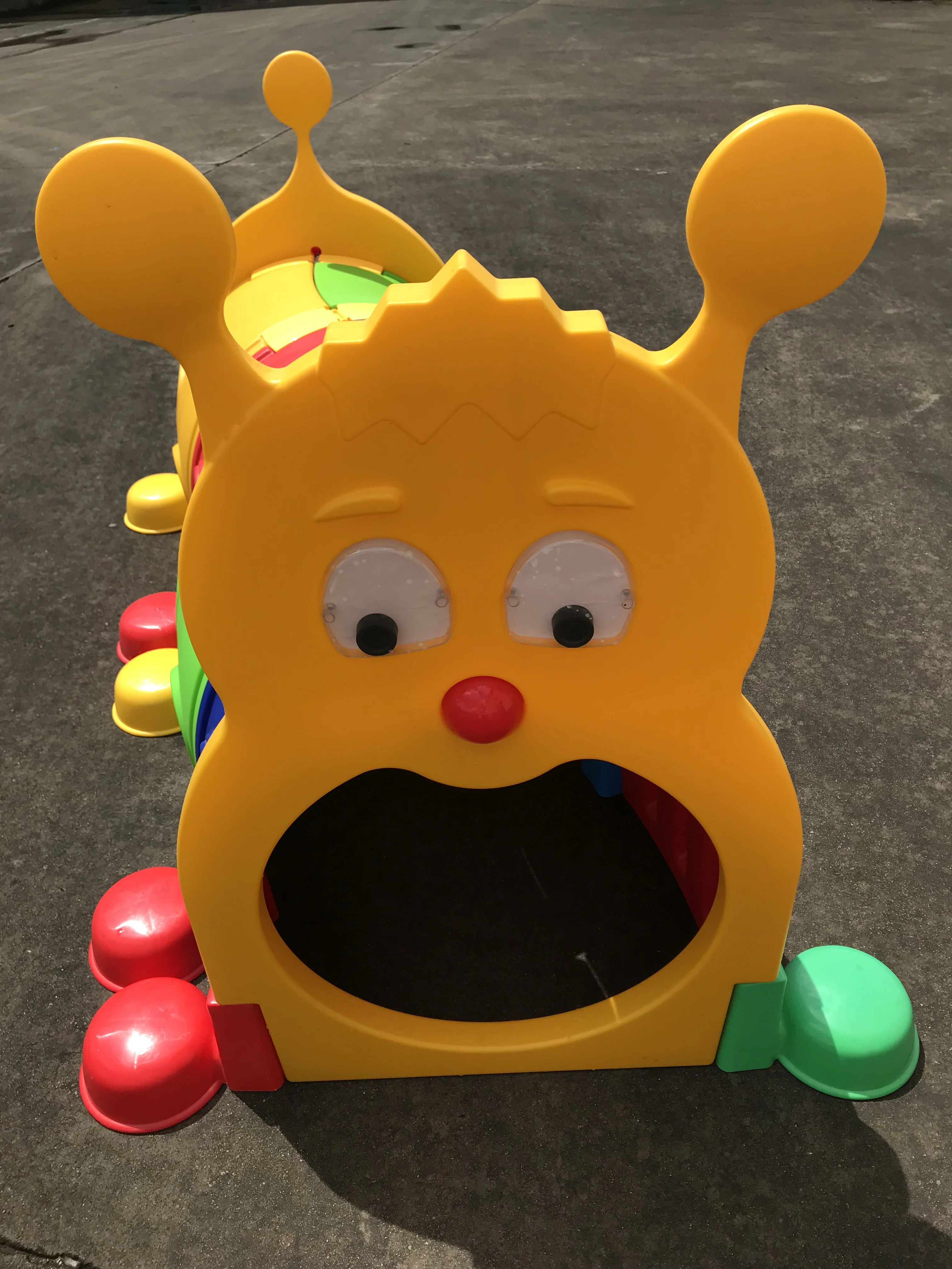YF-06001B kindergarten various color plastic kids play tunnel children indoor playground equipment caterpillars Elf tunnel toy