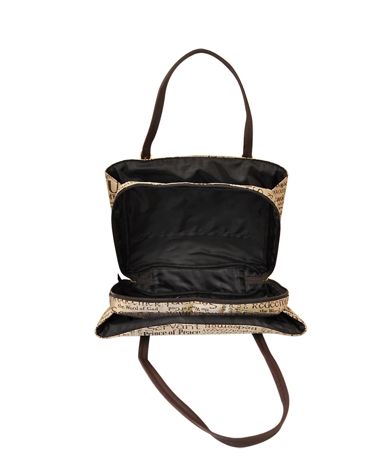 China top 10 supplier manufacture quality printed fabric custom bible book bag