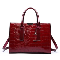 Trending alligator grain pu leather bag handbags for women ladies hand bags