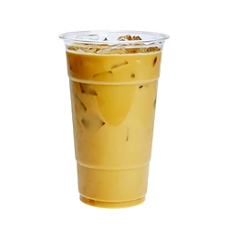 custom printing pudding fruit juice plastic cup with lid and straw
