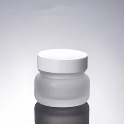 50g Transparent Clear Frosted Luxury glass jar  Skin Care Cream cosmetic jars