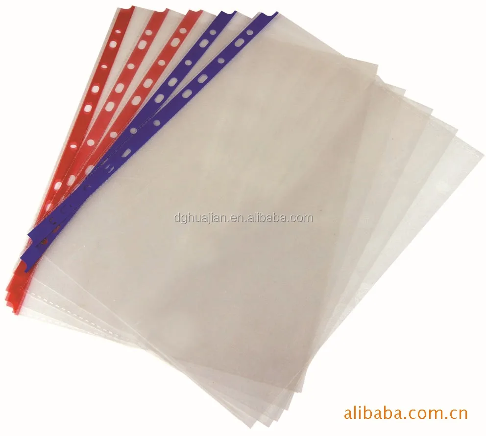 Factory Wholesales a4 punched pocket sheet protectors, a4 clear sheet protector, PP inner page
