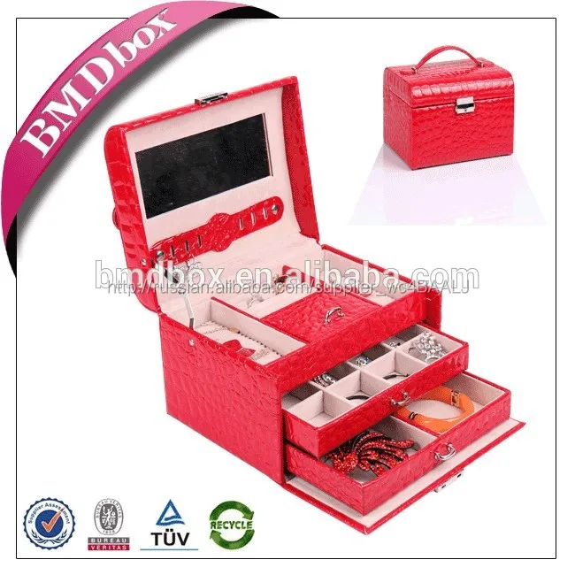 2015 рождественский подарок мдф кожаный cameled коробка побрякушки для женщин