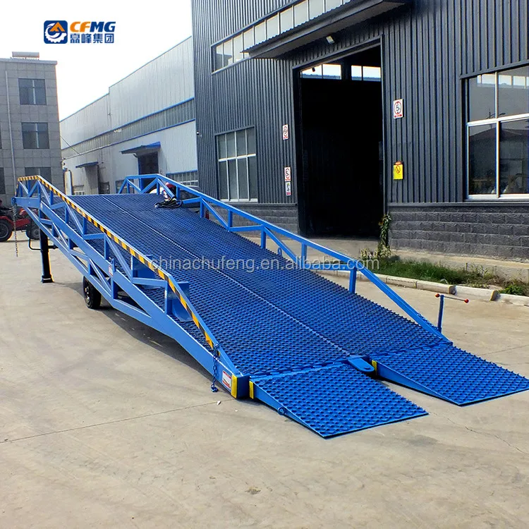 Cheap price hydraulic slope ramp forklift leveler loading dock ramp