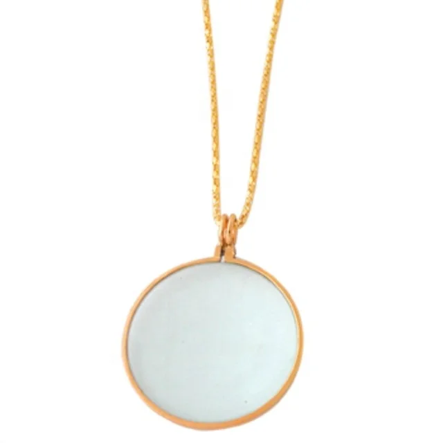 Dome shape antique brass metal decorative hanging pendants magnifier magnifying glass as gift souvenir