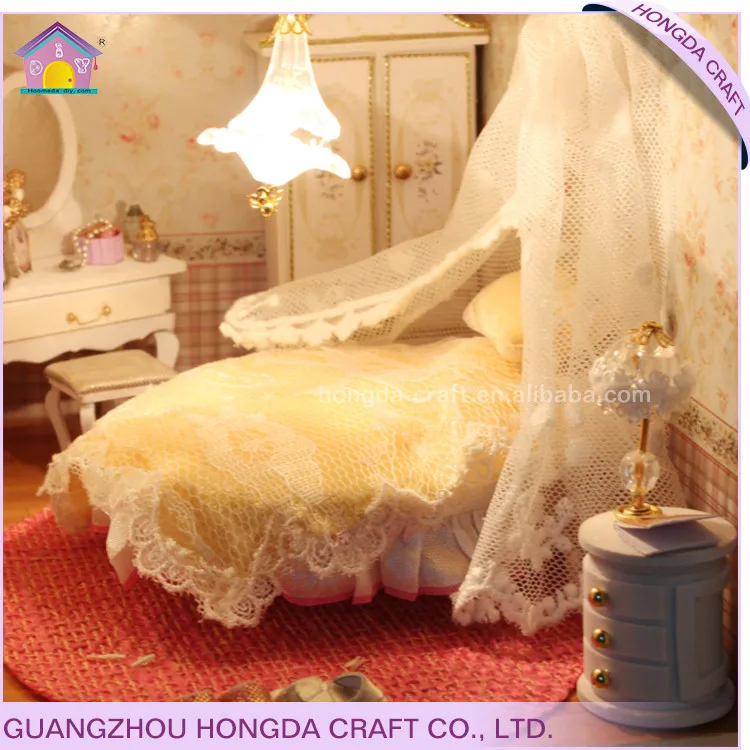 Miniature Models Three-story Cottage Kids Educational Handmade Puzzle Wooden Miniature House Toys Doll House For Gifts