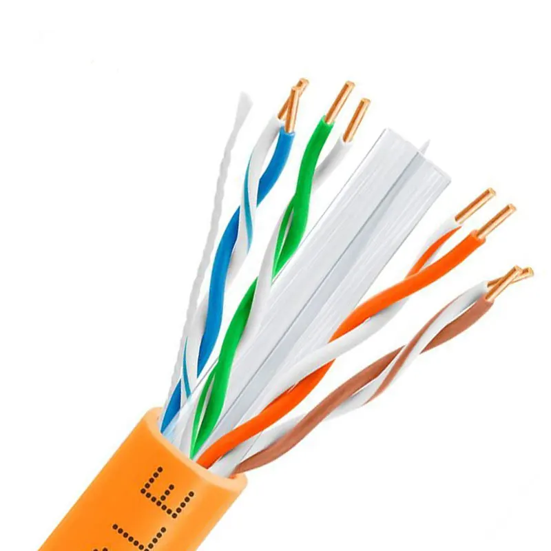 Оптовый провод-оранжевый Cat6 сплошной 1000ft UTP кабель 23AWG CCA сеть Lan Ethernet