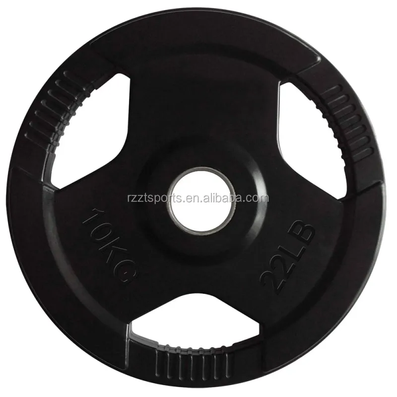 black rubber encased commerical EZ grip 20kg cast iron weights
