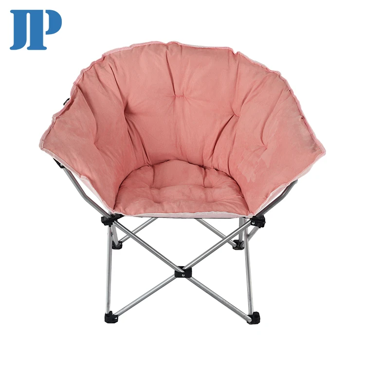 Folding portable backpack beach chair type outdoor round moon chair camping chair