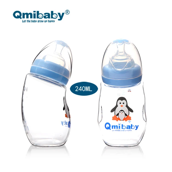anti colic baby bottle Reusable High borosilicate glass Wide mouth heat-resisting  bottle