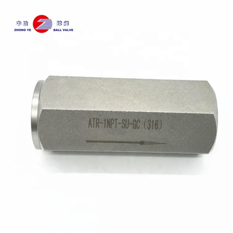 Manufactory direct check  High pressure ss304 non return straight female thread horizontal check valve