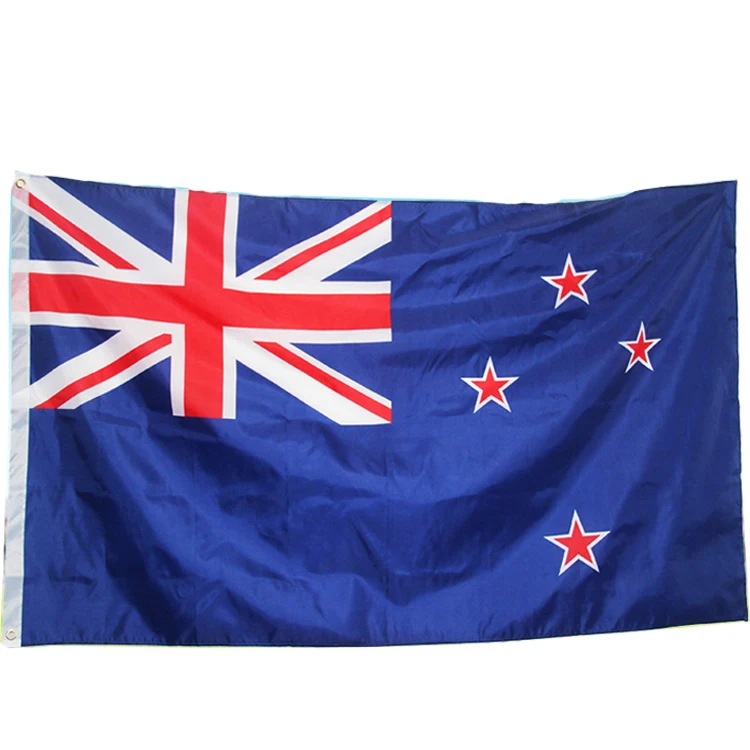 Hot Whosale Red Stars Blue Hanging New Zealand National Flag 3 By 5 Foot 90X150CM Flying Banner Zelanian Polyester Flag