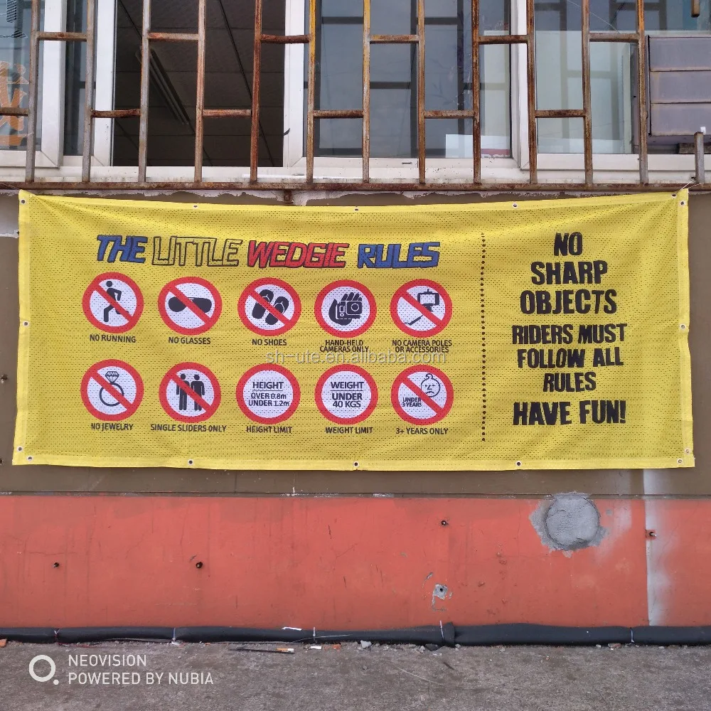 Mesh Banner Fabric Printing/perforated Flex Banner/full Color Cmyk Fence Mesh