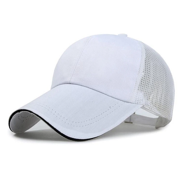 wholesale white blank yupong hemp materials mesh trucker hats