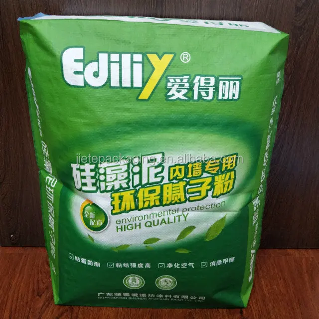 
Construcstion use 20kg mate film laminated pp woven cement bag with valve mouth for wall putty,tile adhesive,dry motar 