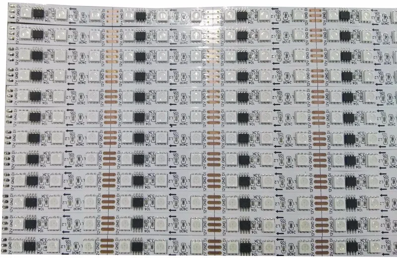 SMD5050 60 LED 20 pixels or 10pixels  per meter addressable rgb led light strip 24v