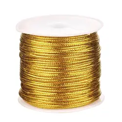 40-50m Wholesale golden silver 1mm 1.2mm silk thread cord for jewelry making Finding